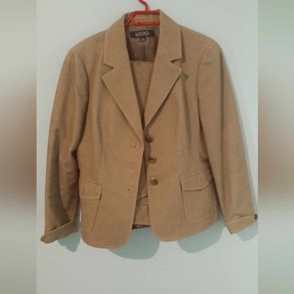 Kasper tan blazer and pants